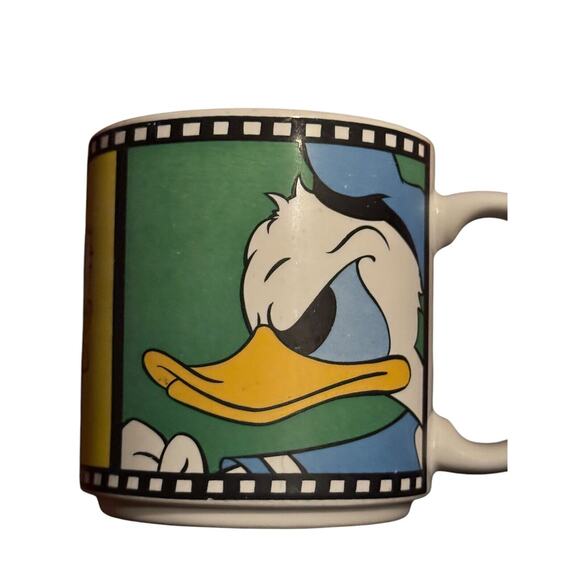 Donald Duck Disney Film Mug Cup Japan Mad Happy Clarence Nash Daisy Huey READ - Picture 7 of 11